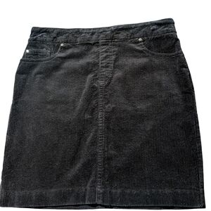 Black Corduroy Skirt